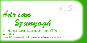 adrian szunyogh business card